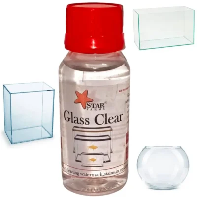 GLASS CLEAR ACID – Formula for Cleaning Water Mark , Stains in Aquarium And Bowls – 60ml
