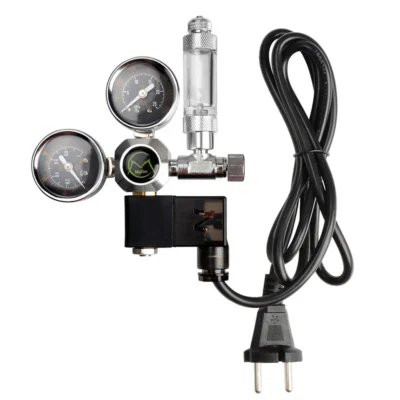 Mufan Dual Gauge Large CO2 Regulator With Solenoid & Bubble Counter